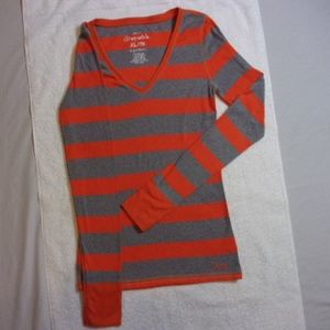 Aeropostale Original Brand Orange and Gray top